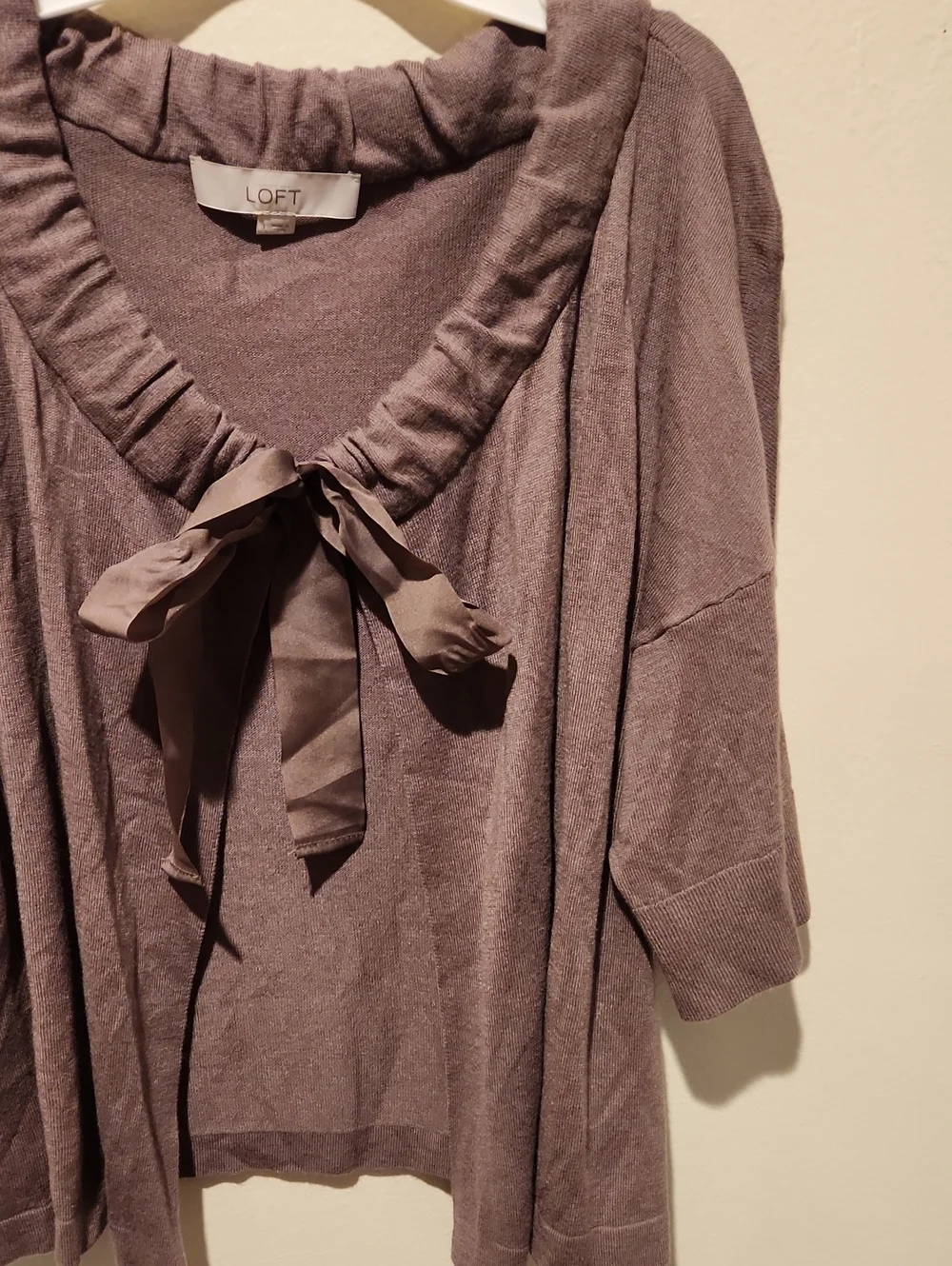 ❤️ LOFT TIE-FRONT CARDIGAN SWEATER, LARGE